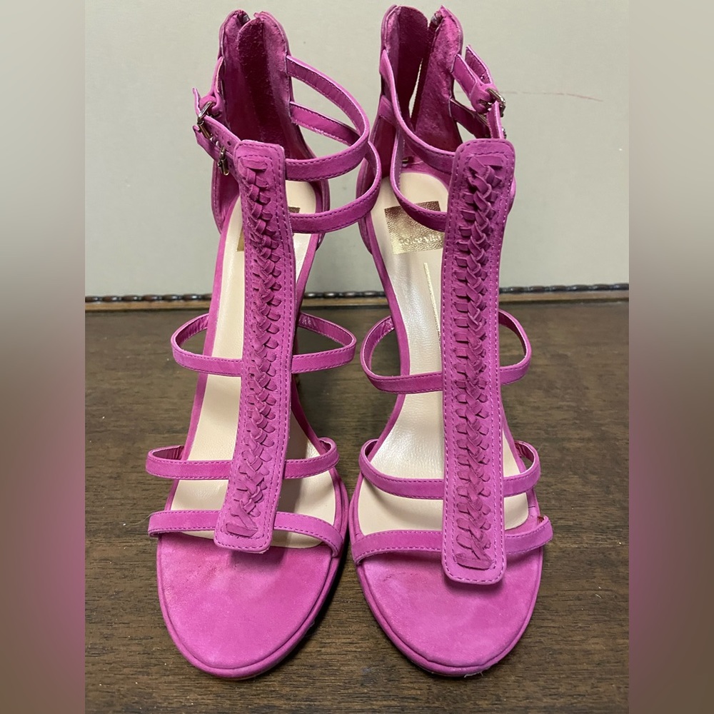 “Sold” Dolce Vita pink suede heels size 9.5